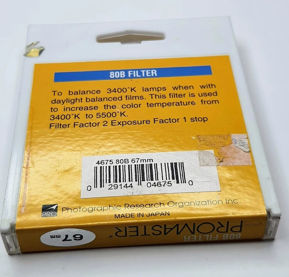 67mm Pro 80B Blue Glass Lens filter 80 B Japan Coated 67 mm Conversion 80 B 67 - Image 3 of 4