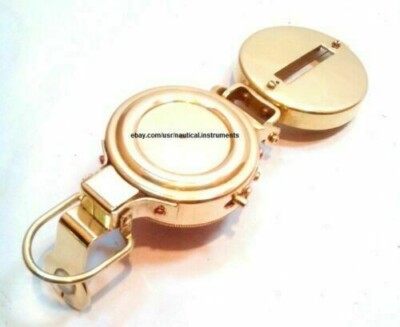 Bussola Militare Professionale In Ottone - Bussola Tascabile Impermeabile Per Outdoor, Campeggio, Escursionismo - Foto 5