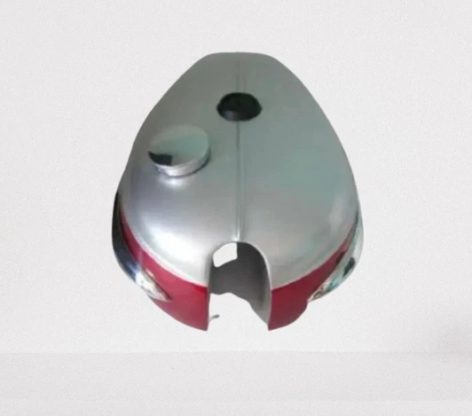 APTO PARA Tanque de gasolina Triumph Trophy TR25W plateado y rojo 250CC 1969-71 con tapa Foto 3 de 4