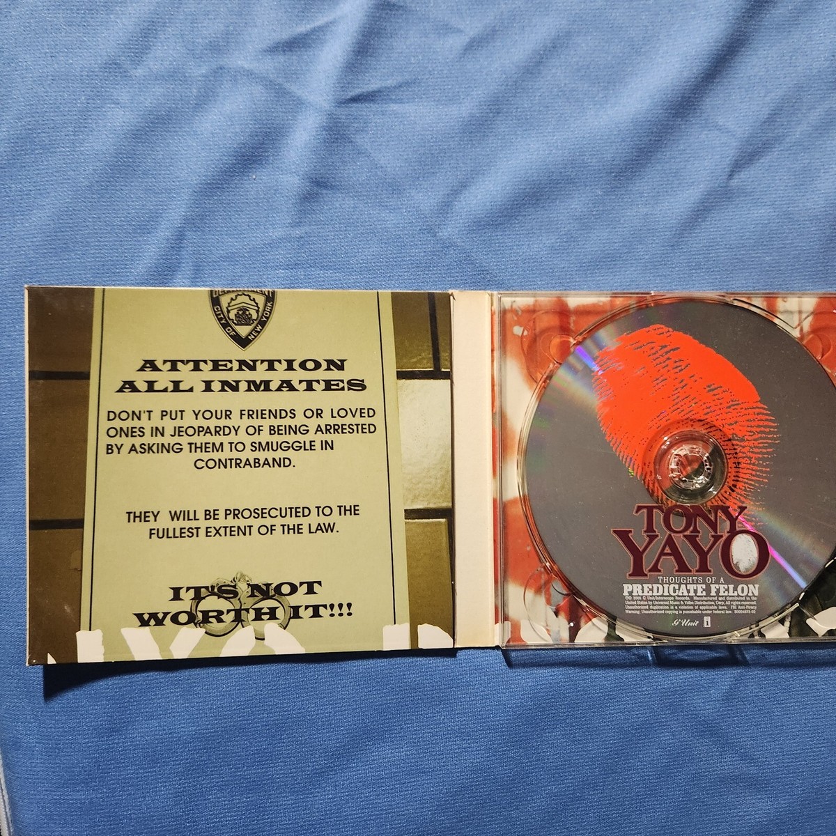 Tony Yayo - Thoughts Of A Predicate Felon CD Hip Hop Rap