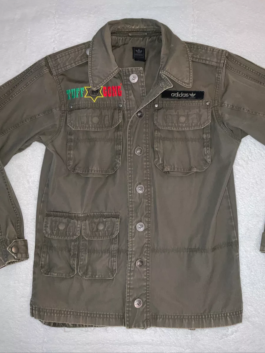 Más comodidad Lirio VTG ULTRA RARE ~ ADIDAS Bob Marley Tuff Gong Smile Jamaica Military Jacket  ~ XS | eBay