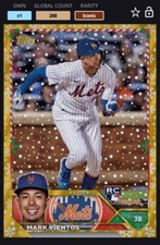 Topps Bunt 2023 MARK VIENTOS RC 288c ICONIC HOLIDAY GOLD BASE SIG [DIGITAL CARD]