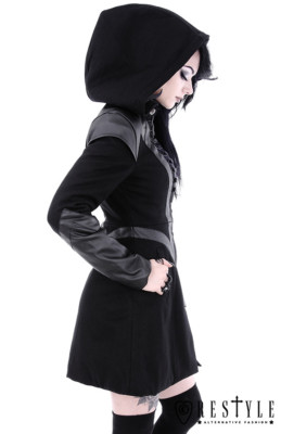 ジャケット・アウター Sexpot revenge fur coat mods coat emo SEX POT ReVeNGe Punk Star Skull & Crossbones Black Jacket