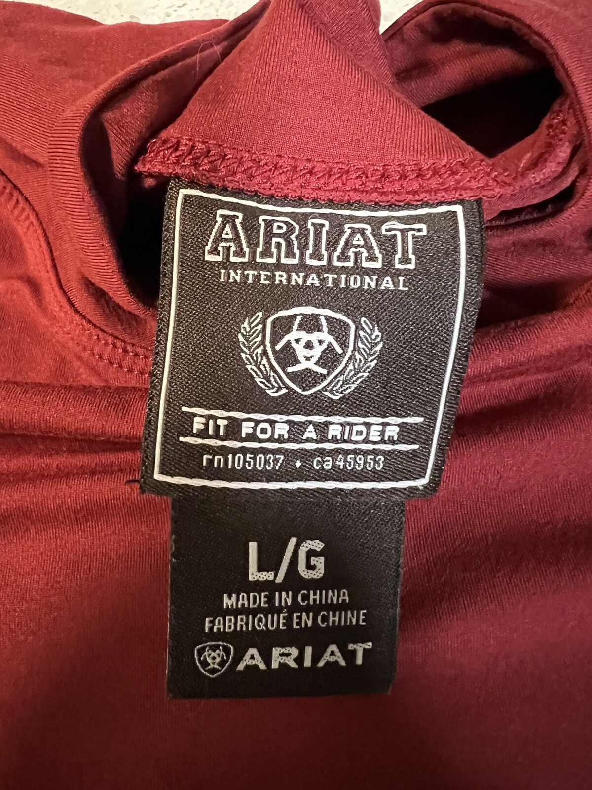 Ariat Mens Large Red Polyester Pullover Mockneck - image 4