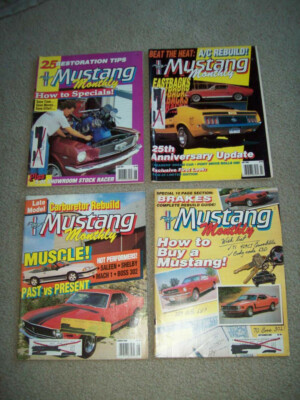 4 MUSTANG MONTHLY Mags 1989 Shelby FORD GT Mach 1 BOSS Saleen COBRA ''HOW TO''**  