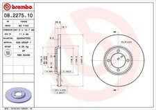 2x BREMBO Bremsscheibe Vorderachse für FORD