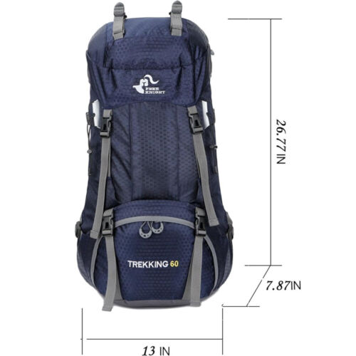 60L Waterproof Backpack Rucksack Large Trekking Bag For Outdoor Camping Hiking - Picture 2 of 13