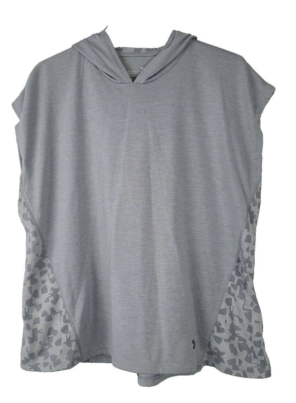 Under Armour Womens Sleeveless Pullover Hoodie Medium Gray Loose Fit Activewear