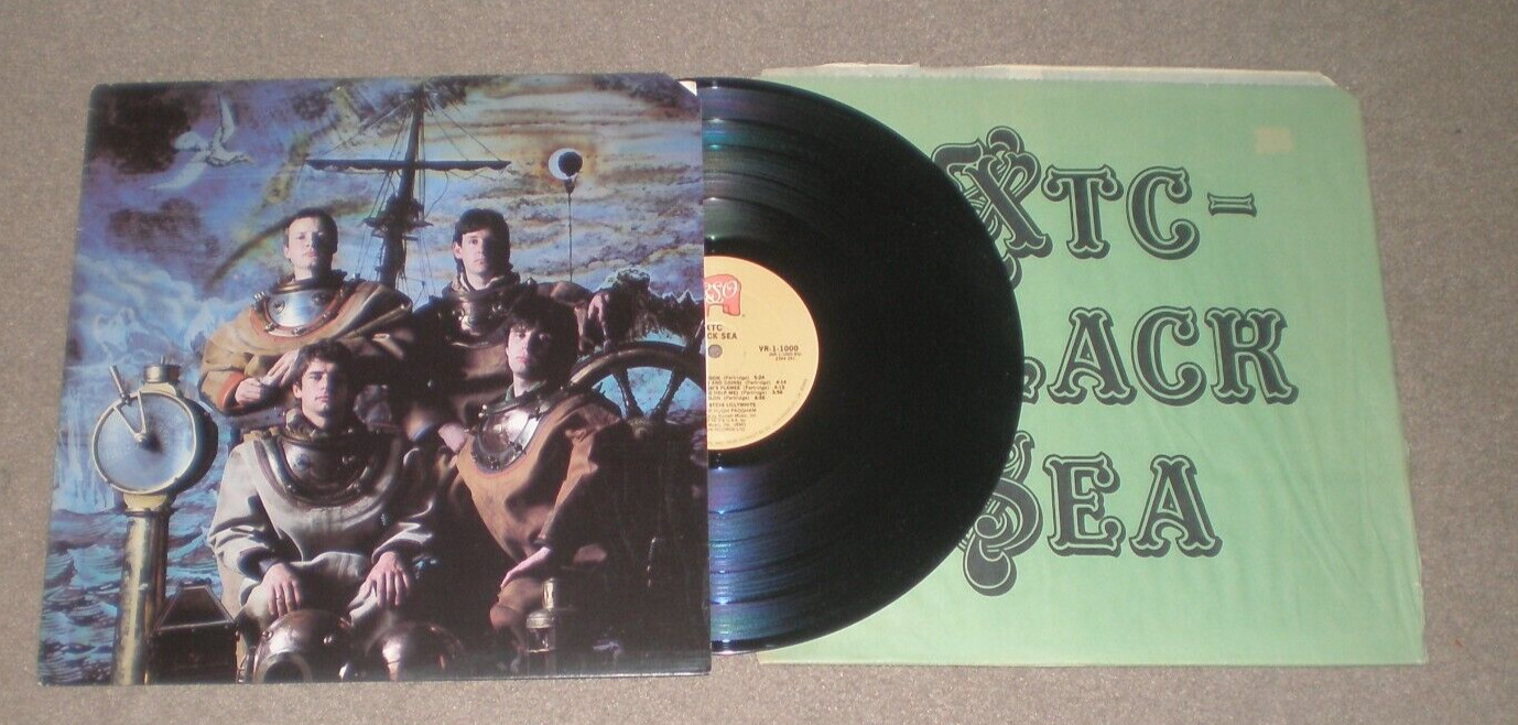 XTC Black Sea LP Vinyl Record RSO VR-1-1000 With Outer Green Sleeve & Lyrics