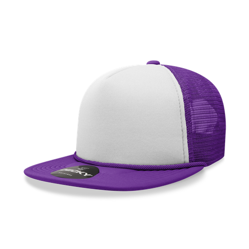 Decky Unisex 5 Panel High Profile Structured Foam Trucker Cap - 6026 - Picture 30 of 37