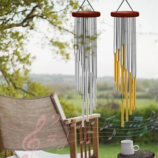 12 Tubes Aluminium Tube Wind Chimes Large Church Bells Outdoor Garden Home Decor