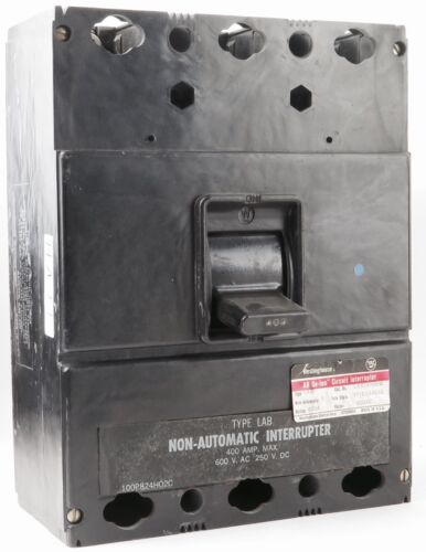 Square D LAB3400 NW 3 Pole 400a 600V Bolt-On Molded Case Circuit Breaker  - Afbeelding 1 van 3