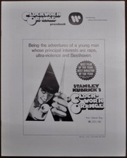 A Clockwork Orange 1972 ORIG R-RATED UNCUT & UNFOLDED PRESSBOOK MALCOLM McDOWELL