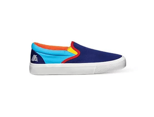 NEW Aldi Gear Women's Shoes Sz 7,9, 10 Slip On Flats Foam Blue Red Yellow Logo - 第 1/2 張圖片