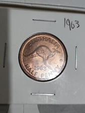 Australian 1963 HALF PENNY CH UNC  EX MINT SET
