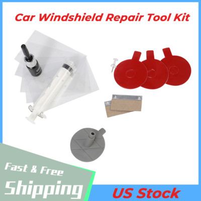 Windshield Repair Tool Set DIY Car Kit Wind Glass For Chip Crack Fix