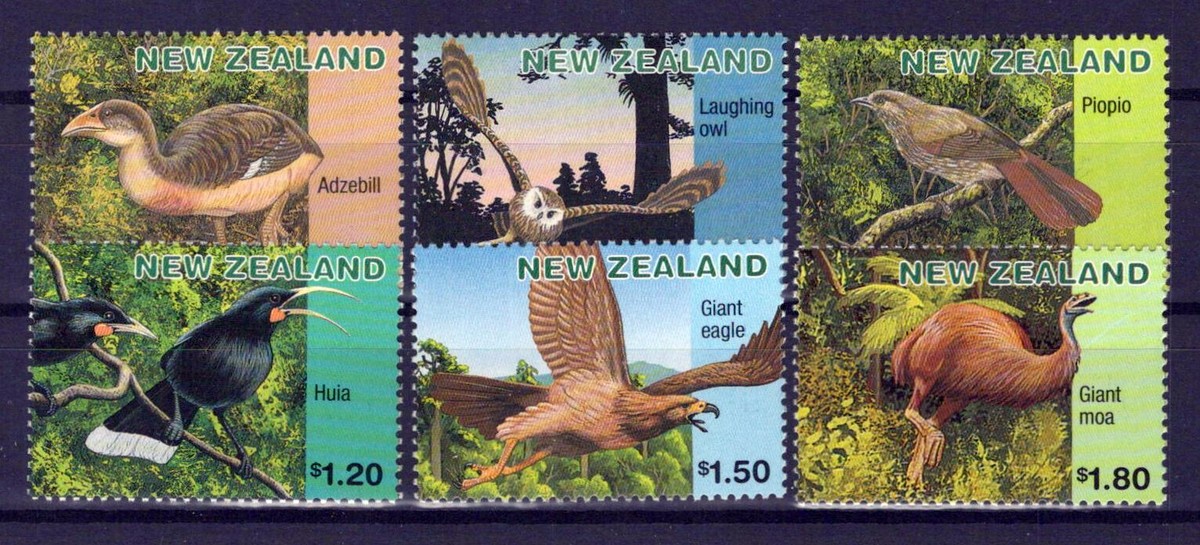 New Zealand 1393-1398 MNH Extinct Birds Animals ZAYIX