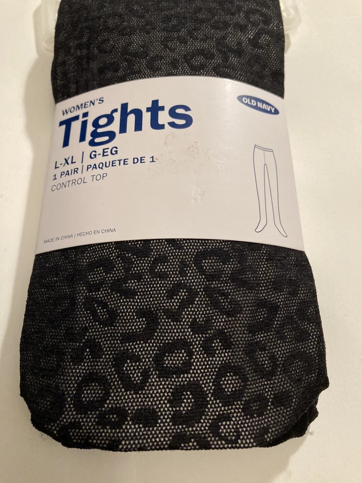 Nuevas Medias Retro Vintage Boho Burlesque Gótico Antiguo Azul Marino Estampado Leopardo Moda L/XL Foto 4 de 4