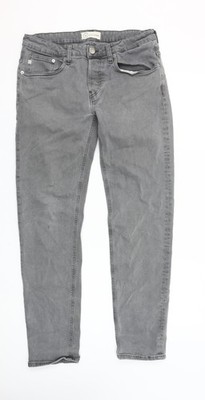 Mud Jeans Herren Grau Regular Fit Denim Jeans 32x32 Straight Leg