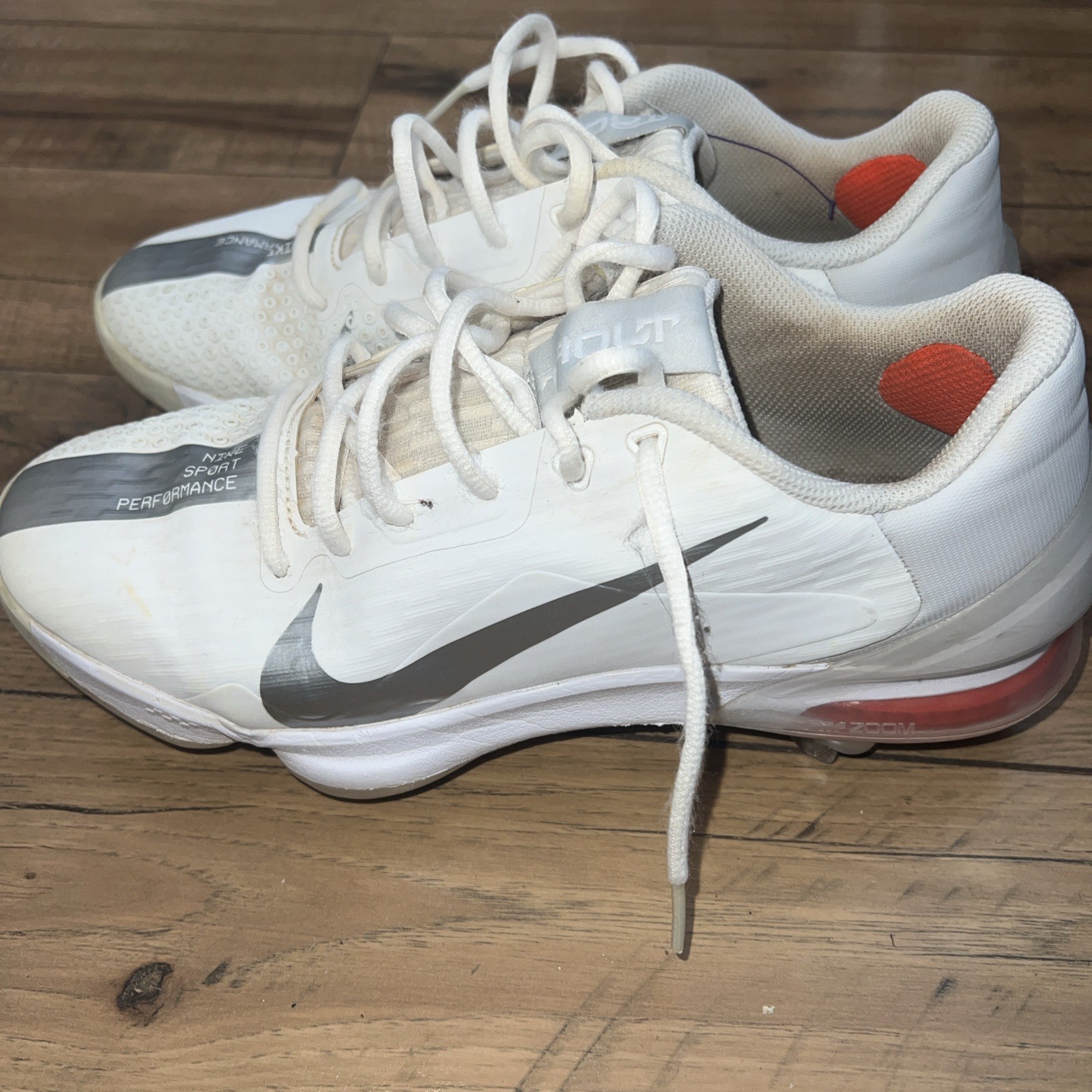 Size 8.5 Nike Force Zoom Trout 7 White Metal Baseball Cleats Mens CQ7224-104