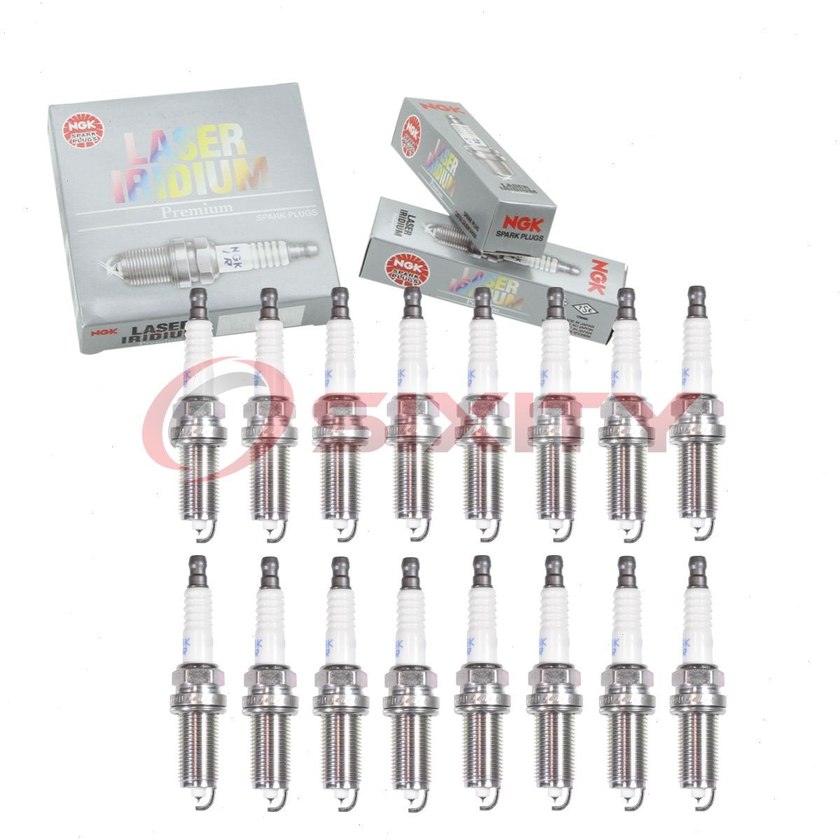 16 pcs NGK Laser Iridium Spark Plugs for 2009 Dodge Ram 3500 5.7L V8 - sg