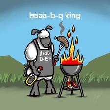 Flockers Fridge Magnet | Baaa-B-Q King
