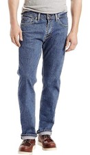 Levi's Men's 505 Regular Fit Jeans Stonewash Stretch 33W x 30L 005051454