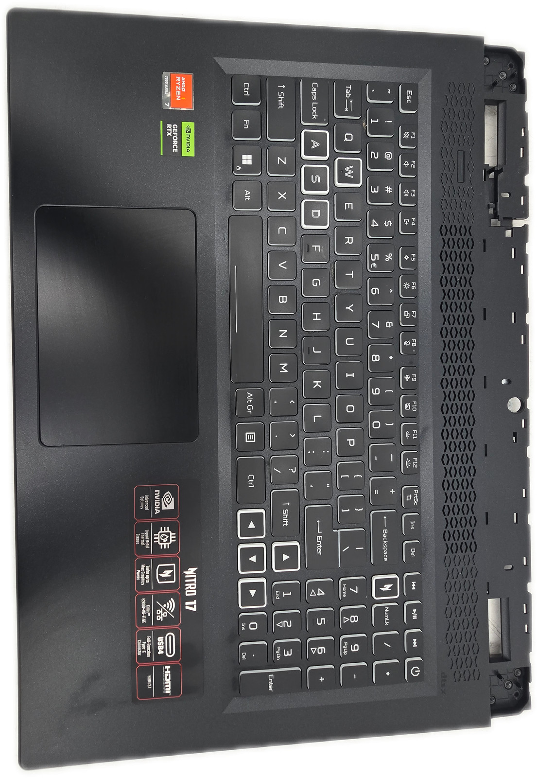 Acer Nitro 17 N23Q4 Palmrest Keyboard Assembly