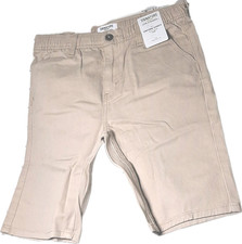 Signature by Levi Strauss  Co. Boys Beige Chino Shorts Size 20 Elastic Waist
