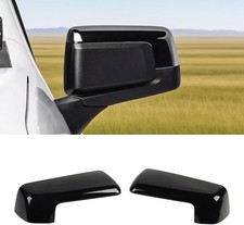 Side Mirror Cover Compatible with 2019-2025 Chevy 19-25 Silverado/Sierra Black
