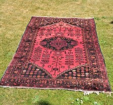 Large Vintage Red Patterned Rug 10 by 5 feet