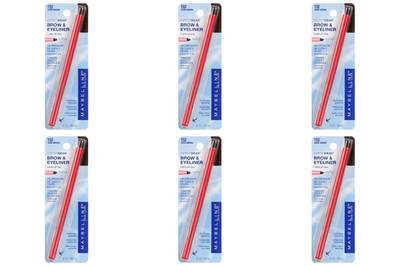 Maybelline ExpertWear Brow Eyeliner Pencil 152 Dark Brown Eye Makeup 6 Pack