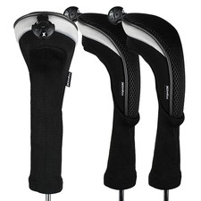 Andux Long Neck Golf Hybrid Club Headcovers With Interchangeable Numbered Tags,_