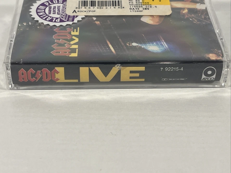 AC⚡DC LIVE NEW SEALED Cassette Tape 1992 ATCO 7 92215-4 - Image 4 of 4