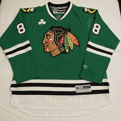 Reebok Patrick Kane Chicago Blackhawks Patrick’s Day NHL Jersey Green  XL