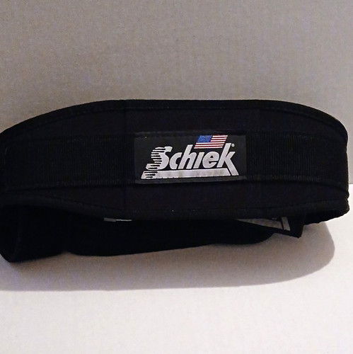 Schiek 2004 Weightlifting Belt Black Nylon Hook and Loop Fastener