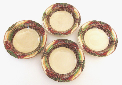 Antique Myott & Son ENGLAND'S COUNTRYSID 5-3/8'' Fruit/Dessert Bowls