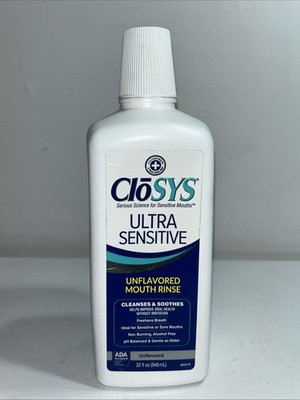 Sealed Ultra Sensitive Unflavored Mouth Rinse 32 Oz Sore Mouths Non Burning