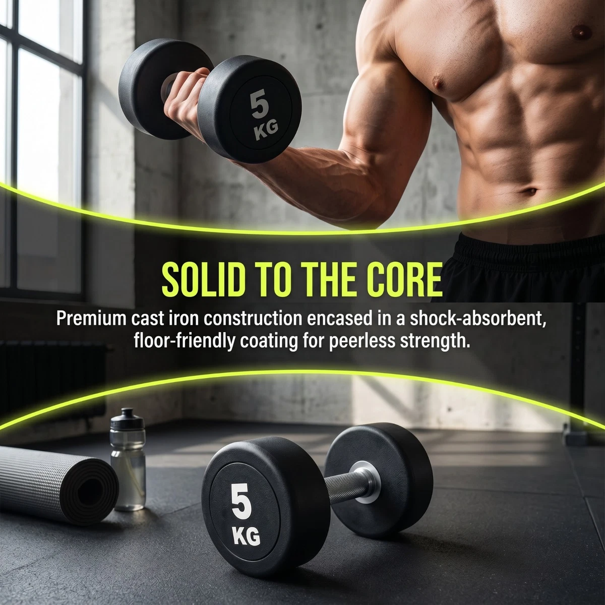 Round Dumbbell Fitness Home Gym Exercise Strength Weight Gym Equipment