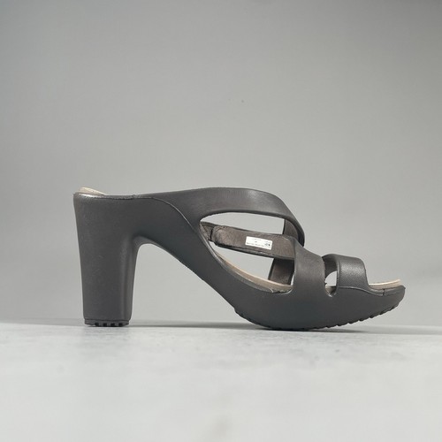 Crocs Cyprus IV Women’s Size 8 Brown Rubber Heels Strappy Sandals Pumps Casual - Picture 6 of 10