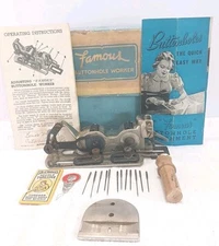 Vintage Famous Buttonhole Worker Sewing Machine Attachment UNTESTED