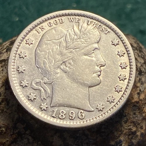 1896-P Barber Head Quarter - Full Liberty