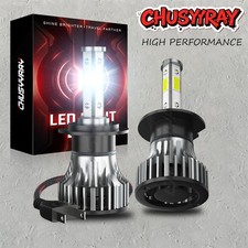 For BMW 528i 535i 550i 2008-2010 2x H7 6000K LED Hedlight High / Low Beam Bulbs