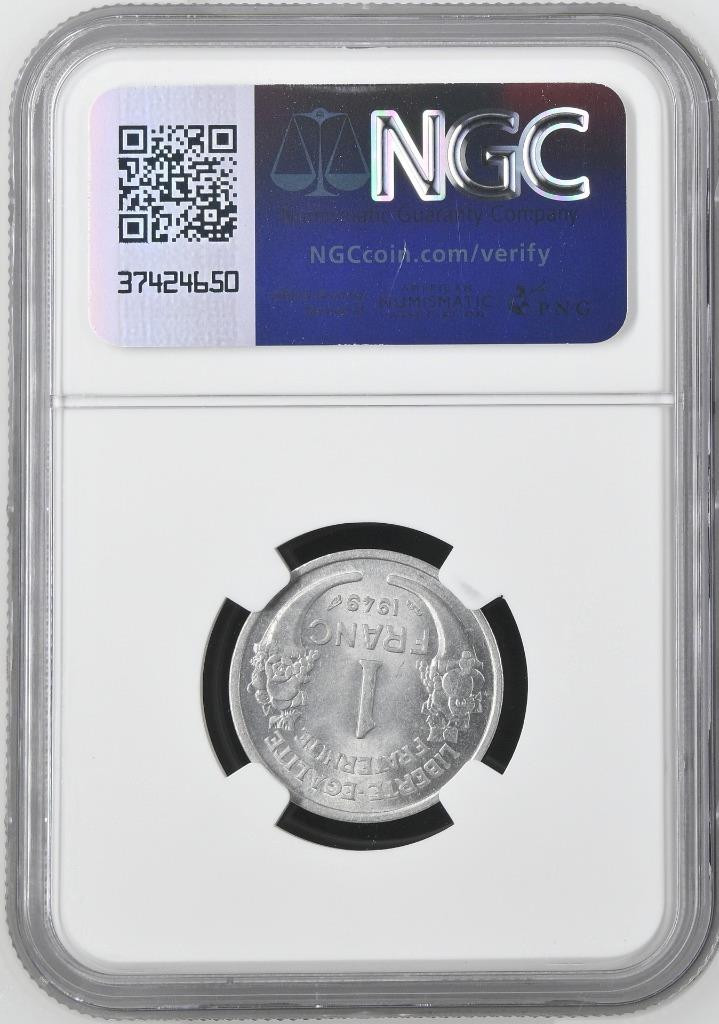 France 1 Franc 1949 NGC MS 64 | eBay
