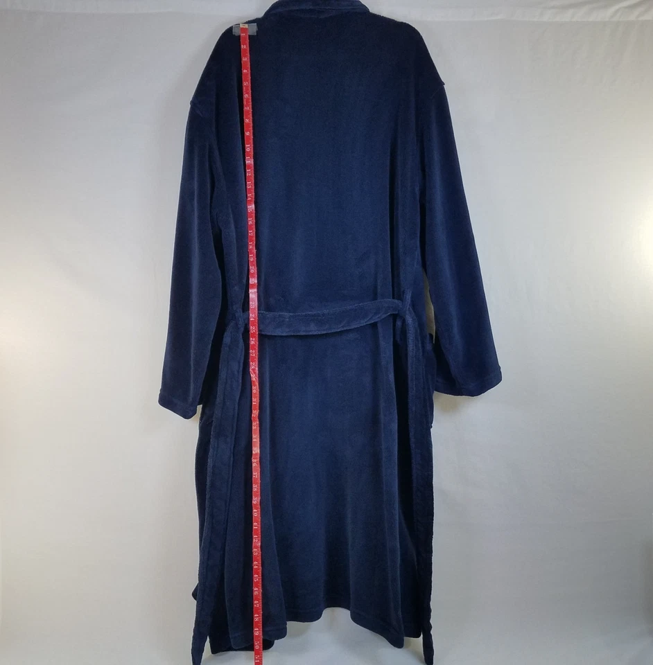 Polo Ralph Lauren Para Hombres Azul Marino Terry Bata Albornoz L/XL Comodidad Cinturón SUAVE Foto 4 de 4