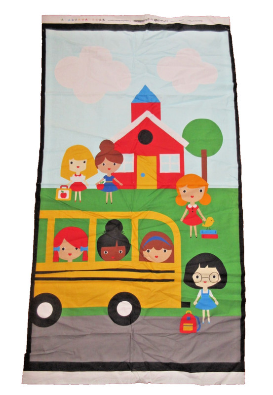 NWOT~BACK TO SCHOOL CT. PANEL FABRIC #16369-Ann Kelle-Robert Kaufman-23"Wx44"L