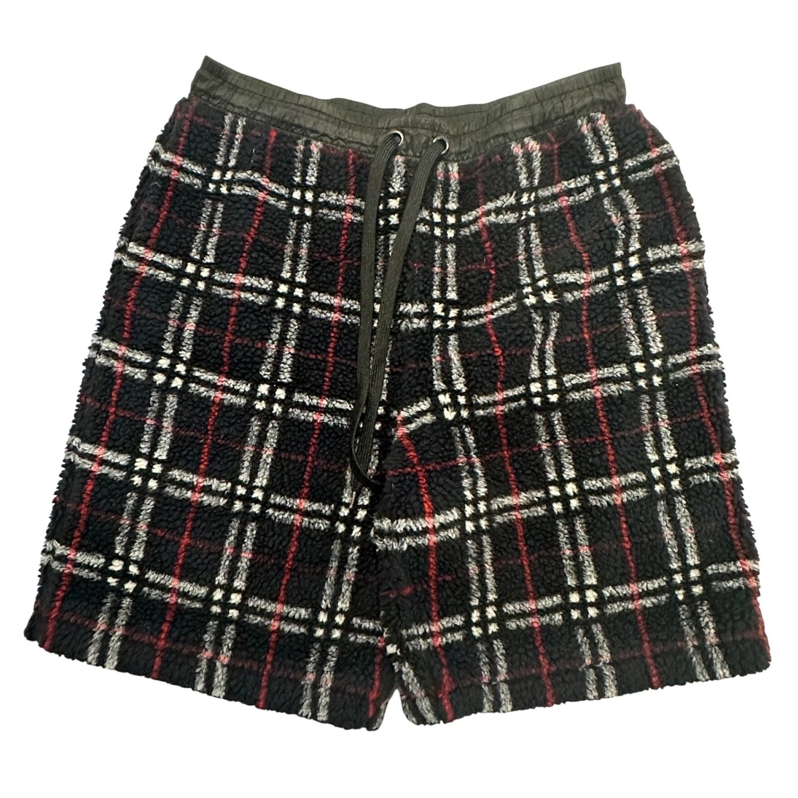 Burberry — Burberry Plaid Sherpa Fleece Lounge Shorts Medium
