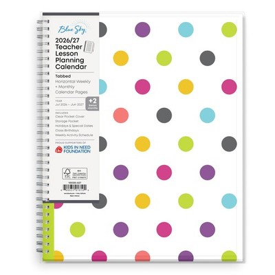 2026-2027 Weekly and Monthly Academic Year Teacher Lesson Planner Calendar, J...