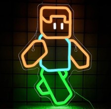steve led neon light gamer minecraft pixel gamer gift idea home decor best price