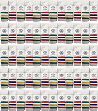 Yacht & Smith  Wholesale Men's Cotton Sport Long Tube Socks, 10-13